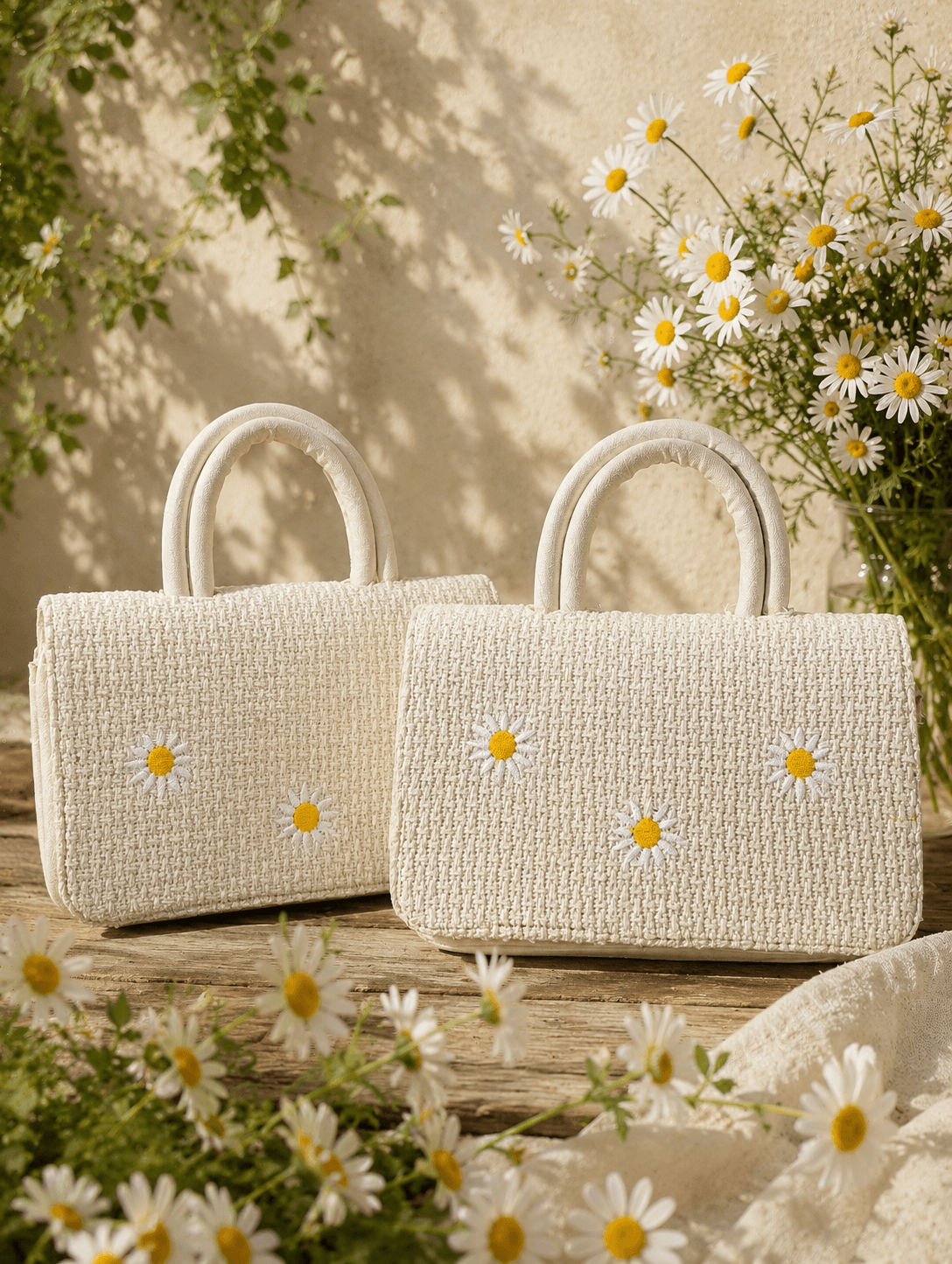 کیف دوشی مدل گل بابونه 🌼